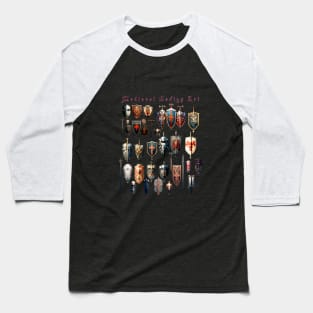 Medieval Design Art Baseball T-Shirt